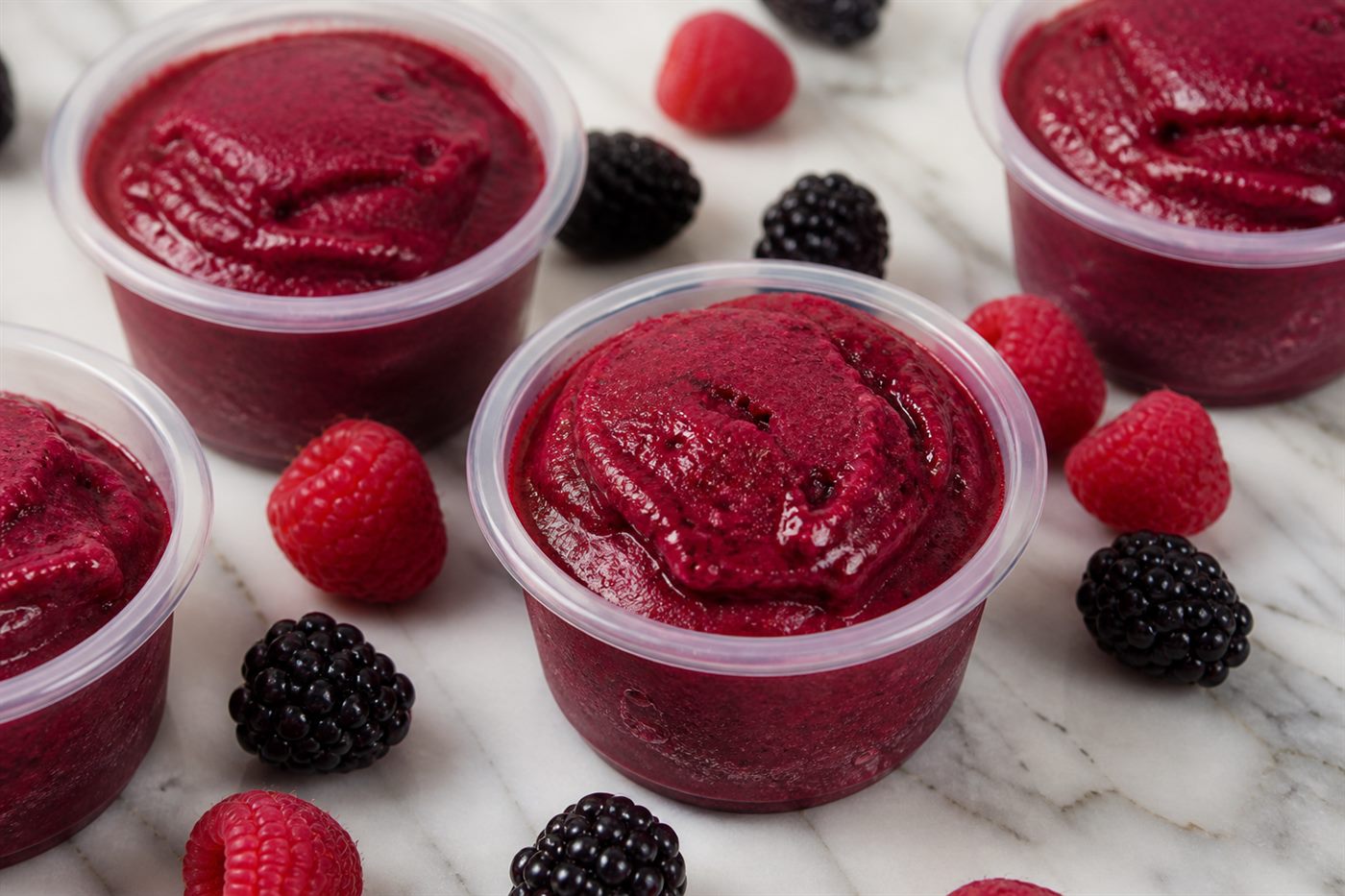 Mixed Berry Sorbet Cups 120ml